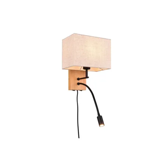 Trio Nilam natúr-fekete falikar (TRI-212870236) E27+LED 1 izzós IP20