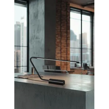 Trio Olea matt fekete LED asztali lámpa (TRI-554310132) LED 1 izzós IP20