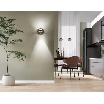 Trio Orbit fekete-kávé LED falikar (TRI-244410132) LED 1 izzós IP20