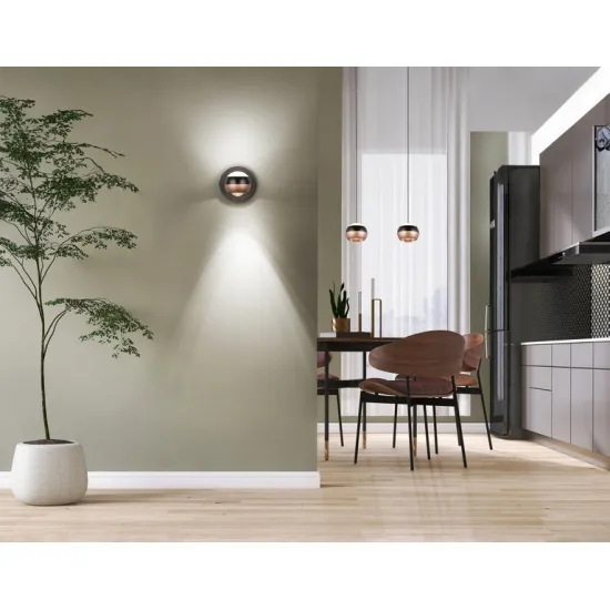 Trio Orbit fekete-kávé LED függesztett lámpa (TRI-344410132) LED 1 izzós IP20