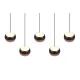 Trio Orbit fekete-kávé LED függesztett lámpa (TRI-344410532) LED 5 izzós IP20