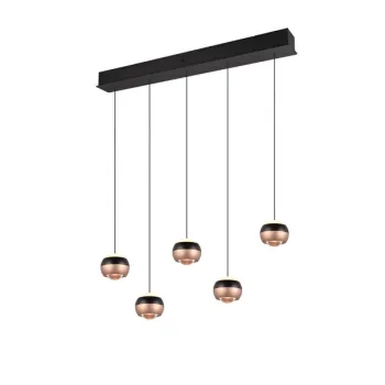 Trio Orbit fekete-kávé LED függesztett lámpa (TRI-344410532) LED 5 izzós IP20
