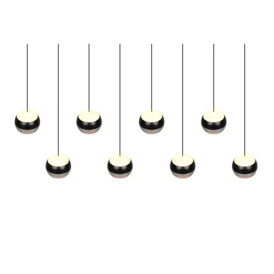 Trio Orbit matt nikkel-fekete LED függesztett lámpa (TRI-344410807) LED 8 izzós IP20