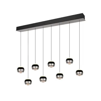 Trio Orbit matt nikkel-fekete LED függesztett lámpa (TRI-344410807) LED 8 izzós IP20