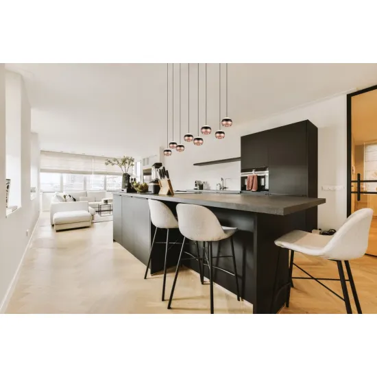 Trio Orbit fekete-kávé LED függesztett lámpa (TRI-344410832) LED 8 izzós IP20