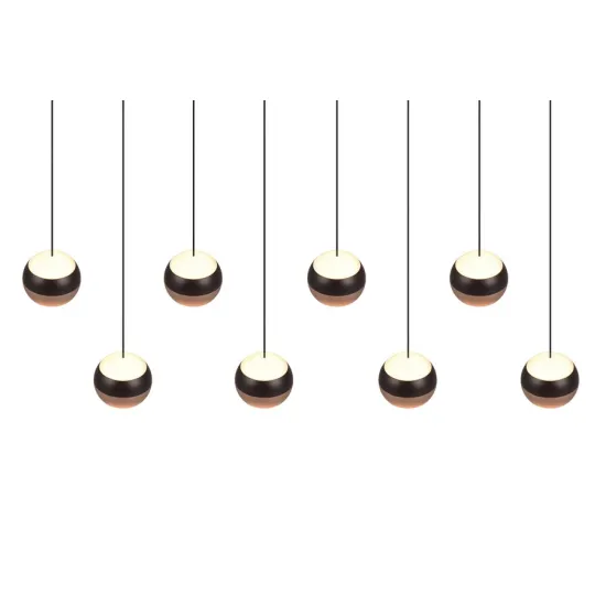 Trio Orbit fekete-kávé LED függesztett lámpa (TRI-344410832) LED 8 izzós IP20