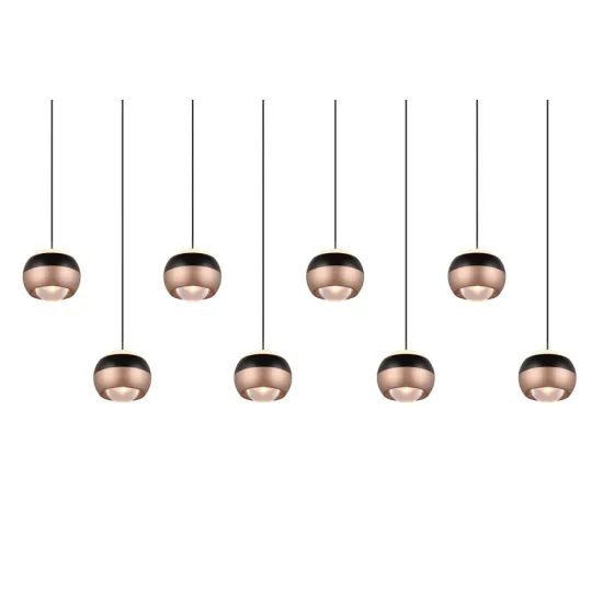 Trio Orbit fekete-kávé LED függesztett lámpa (TRI-344410832) LED 8 izzós IP20