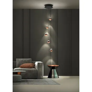 Trio Orbit fekete-kávé LED függesztett lámpa (TRI-344430532) LED 5 izzós IP20