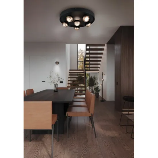 Trio Orbit fekete-kávé LED állólámpa (TRI-444410332) LED 3 izzós IP20