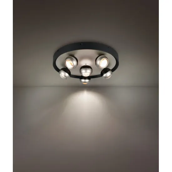 Trio Orbit matt nikkel-fekete LED mennyezeti lámpa (TRI-644410607) LED 1 izzós IP20