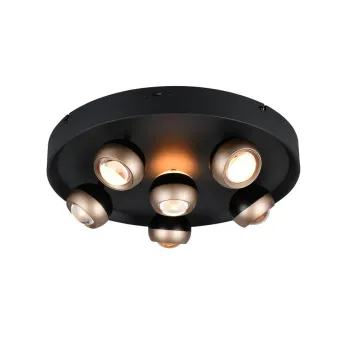 Trio Orbit fekete-kávé LED mennyezeti lámpa (TRI-644410632) LED 1 izzós IP20