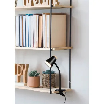 Trio Pongo fekete LED csiptetős lámpa (TRI-R25831102) LED 1 izzós IP20