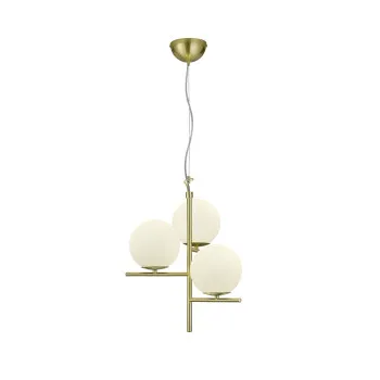 Trio Pure sárgaréz-fehér függesztett lámpa (TRI-302000308) E14 3 izzós IP20