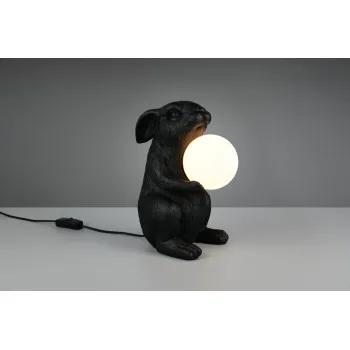 Trio Rabbit - állatos fekete nyúl asztali lámpa (TRI-R56511002) G9 1 izzós IP20
