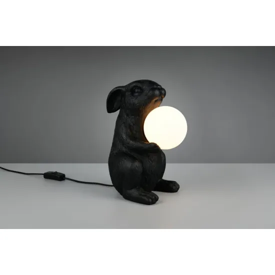 Trio Rabbit fekete nyúl asztali lámpa (TRI-R56511002) G9 1 izzós IP20