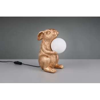 Trio Rabbit - állatos arany nyúl asztali lámpa (TRI-R56511079) G9 1 izzós IP20