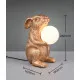 Trio Rabbit - állatos arany nyúl asztali lámpa (TRI-R56511079) G9 1 izzós IP20
