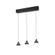 Trio Romeo matt fekete LED függesztett lámpa (TRI-337010332) LED 3 izzós IP20
