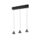 Trio Romeo matt fekete LED függesztett lámpa (TRI-337010332) LED 3 izzós IP20