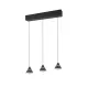 Trio Romeo matt fekete LED függesztett lámpa (TRI-337010332) LED 3 izzós IP20