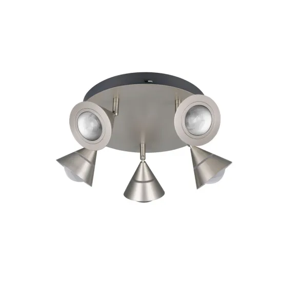 Trio Romeo matt nikkel LED mennyezeti lámpa (TRI-637010507) LED 5 izzós IP20