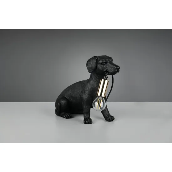 Trio Rudi fekete kutya asztali lámpa (TRI-R56601002) E14 1 izzós IP20