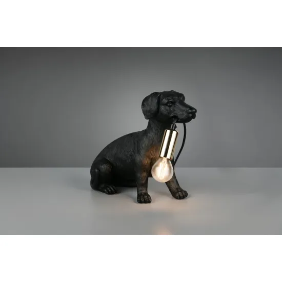 Trio Rudi fekete kutya asztali lámpa (TRI-R56601002) E14 1 izzós IP20