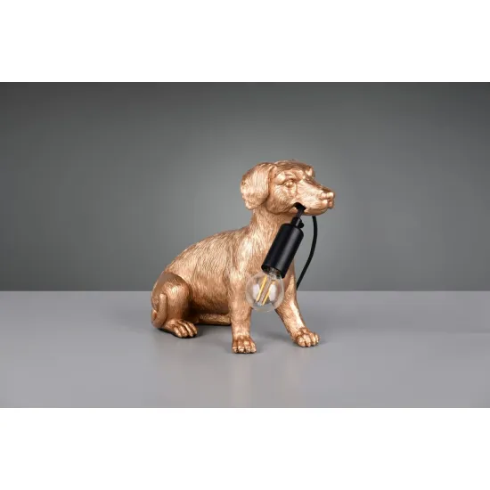 Trio Rudi arany kutya asztali lámpa (TRI-R56601079) E14 1 izzós IP20