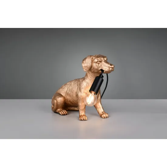 Trio Rudi arany kutya asztali lámpa (TRI-R56601079) E14 1 izzós IP20