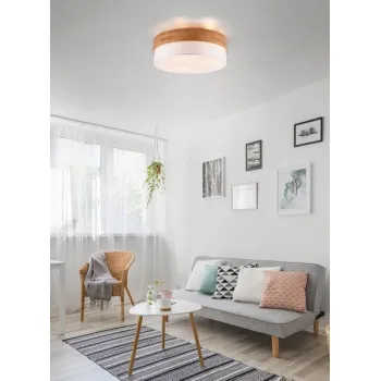 Trio Seasons barna-fehér mennyezeti lámpa (TRI-611500301) E27 3 izzós IP20
