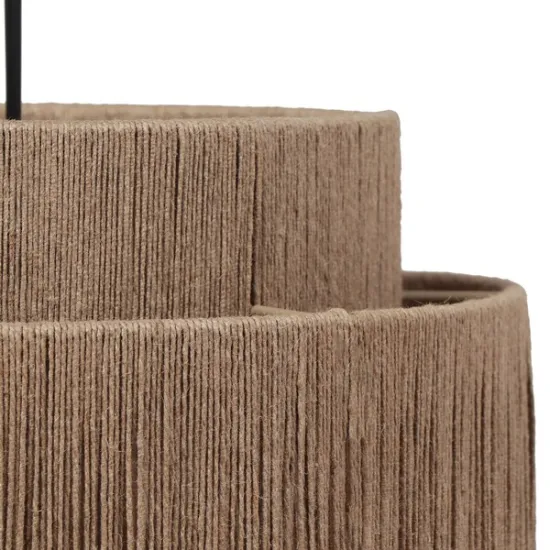 Trio Smilla natúr-fekete függesztett lámpa (TRI-366800136) E27 1 izzós IP20