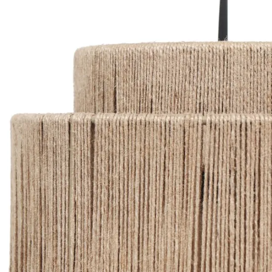 Trio Smilla natúr-fekete függesztett lámpa (TRI-366800436) E27 4 izzós IP20