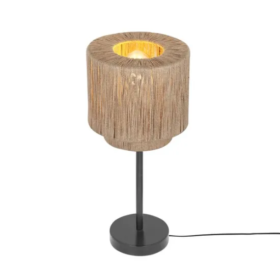 Trio Smilla natúr-fekete asztali lámpa (TRI-566800136) E27 1 izzós IP20