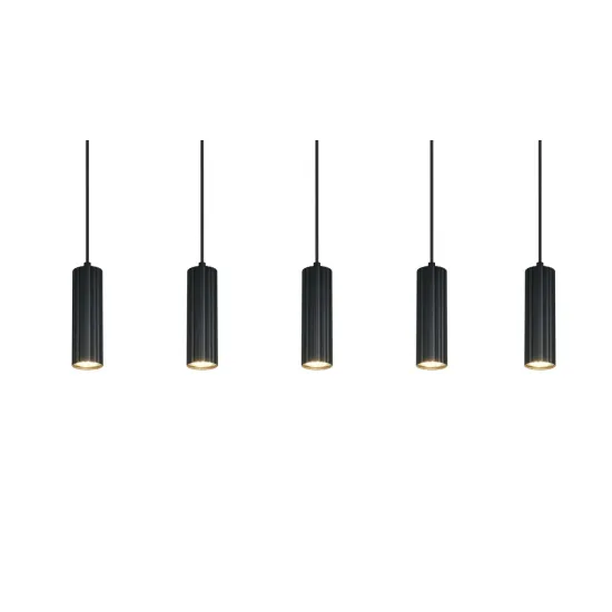 Trio Soka matt fekete függesztett lámpa (TRI-367700532) GU10 5 izzós IP20