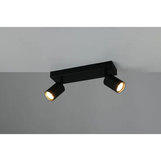 Trio Soka matt fekete mennyezeti spotlámpa (TRI-867700232) GU10 2 izzós IP20