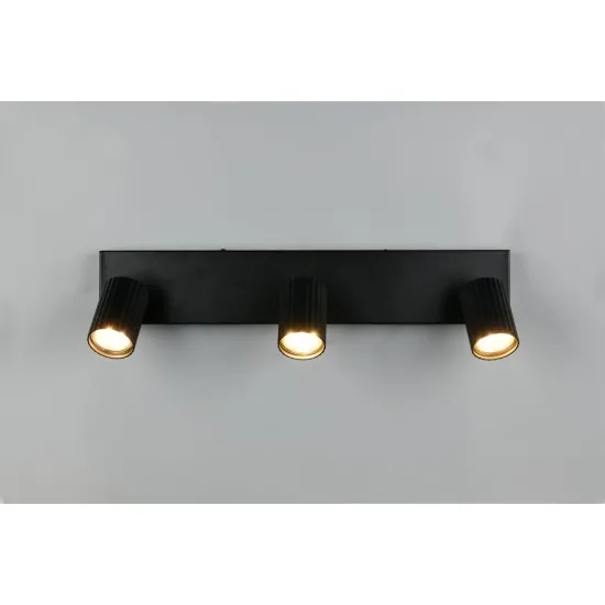 Trio Soka matt fekete mennyezeti spotlámpa (TRI-867700332) GU10 3 izzós IP20