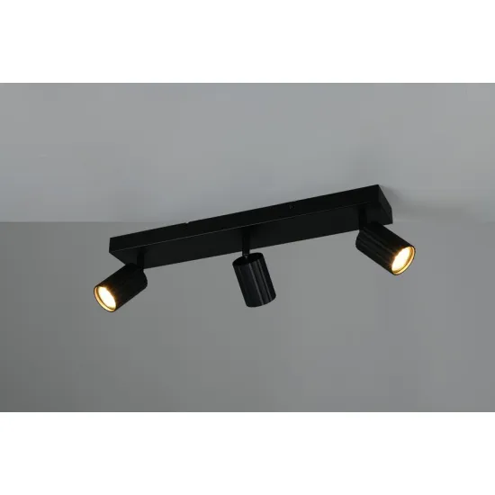 Trio Soka matt fekete mennyezeti spotlámpa (TRI-867700332) GU10 3 izzós IP20