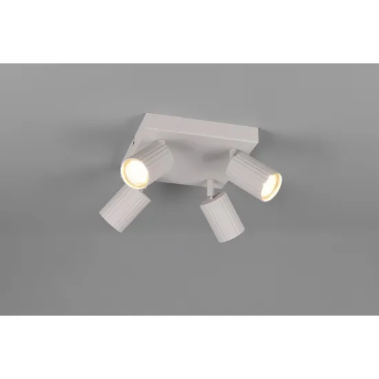 Trio Soka szürke mennyezeti spotlámpa (TRI-867730476) GU10 4 izzós IP20