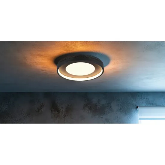 Trio Solea matt fekete LED mennyezeti lámpa (TRI-656610132) LED 1 izzós IP20