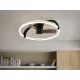 Trio Stockholm fekete-fehér LED ventilátoros lámpa (TRI-R64262132) LED 1 izzós IP20