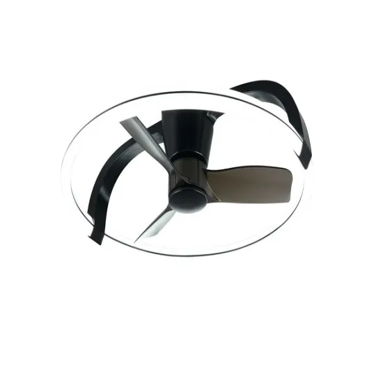 Trio Stockholm fekete-fehér LED ventilátoros lámpa (TRI-R64262132) LED 1 izzós IP20