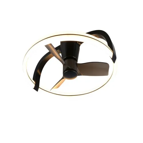 Trio Stockholm fekete-fehér LED ventilátoros lámpa (TRI-R64262132) LED 1 izzós IP20