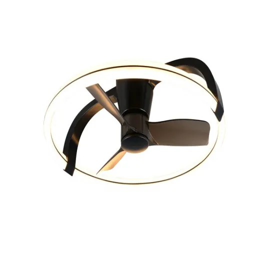 Trio Stockholm fekete-fehér LED ventilátoros lámpa (TRI-R64262132) LED 1 izzós IP20