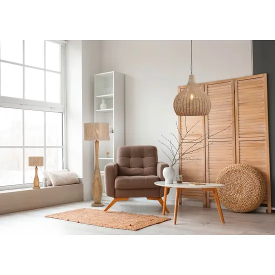 Trio Toba natúr asztali lámpa (TRI-567200130) E27 1 izzós IP20