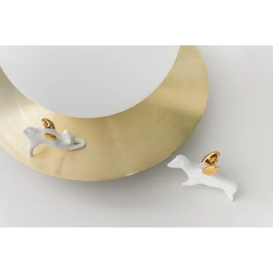 UMMO Lighting Borra  sárgaréz-fehér asztali lámpa (UMM-BRA122P1) G9 1 izzós IP20