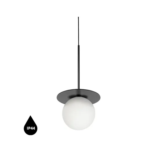 UMMO Lighting Borra  fekete-fehér vízvédett függesztett lámpa (UMM-BRB122PS0) G9 1 izzós IP44