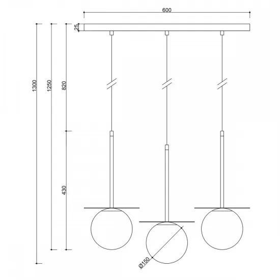UMMO Lighting Borra  fekete-fehér függesztett lámpa (UMM-BRB322PL) G9 3 izzós IP20