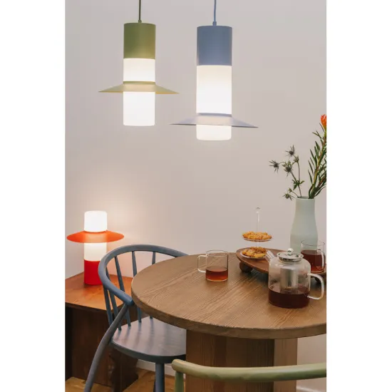 UMMO Lighting Caponio  piros-fehér asztali lámpa (UMM-CPS11212P1) E27 1 izzós IP20