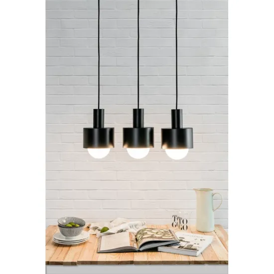 UMMO Lighting Enkel  fekete függesztett lámpa (UMM-EN3322P0) E27 3 izzós IP20