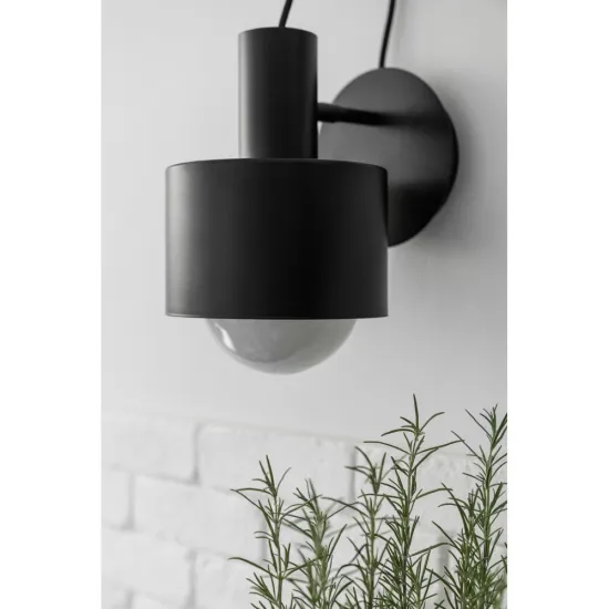 UMMO Lighting Enkel  fekete fali lámpa (UMM-ENK122P0) E27 1 izzós IP20